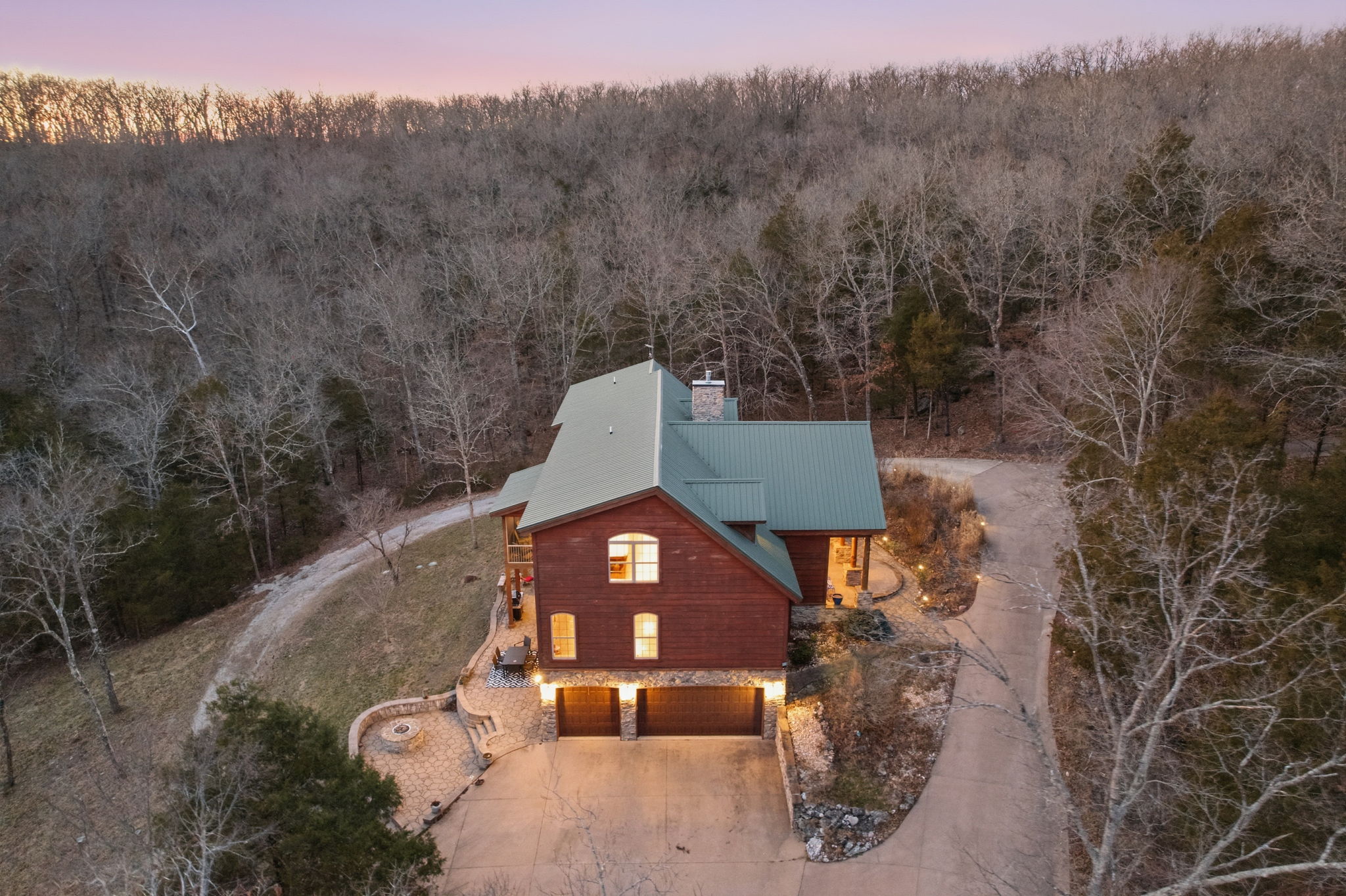 Rear elevation with screened porch