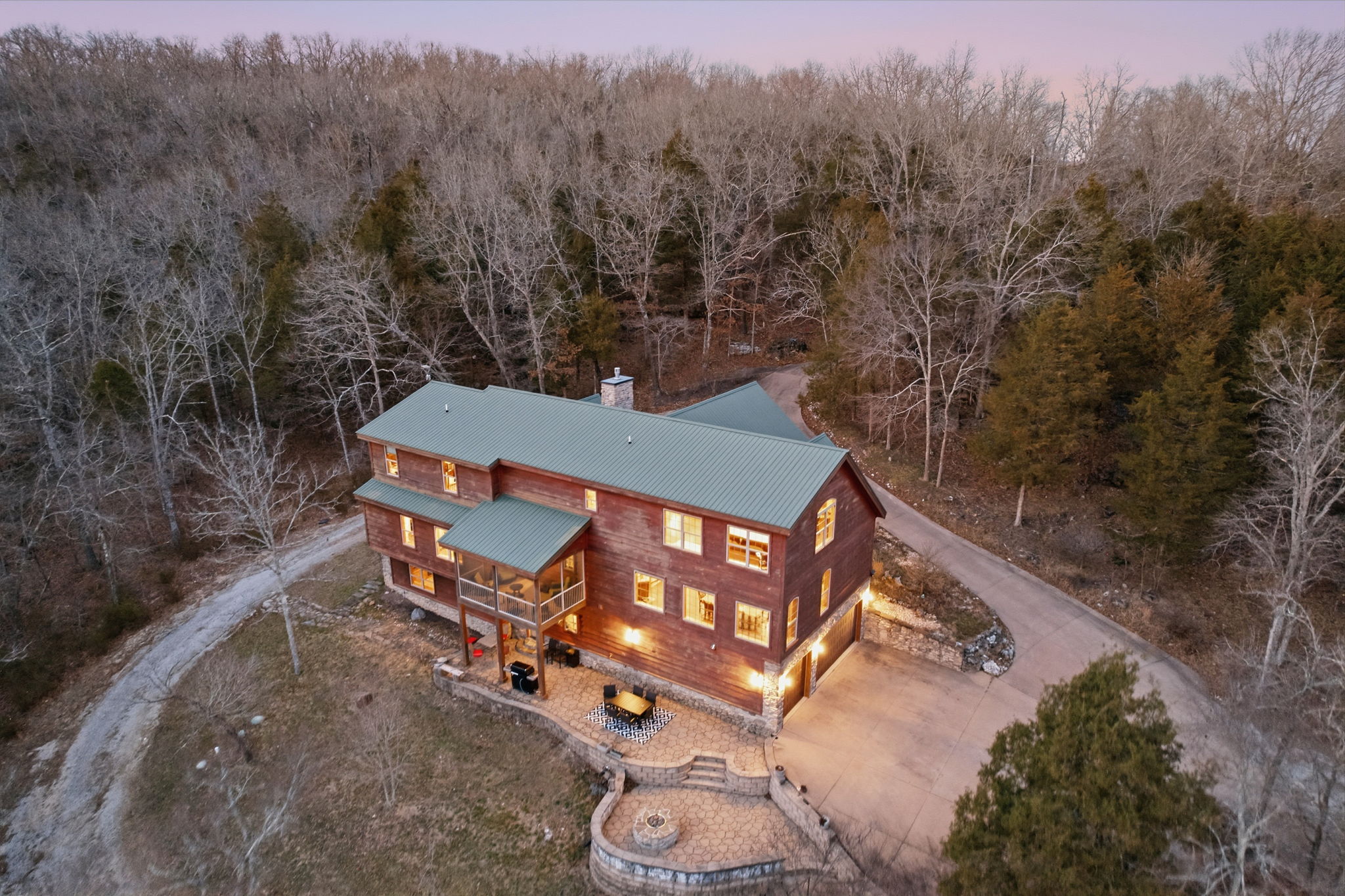 Side view at sunset