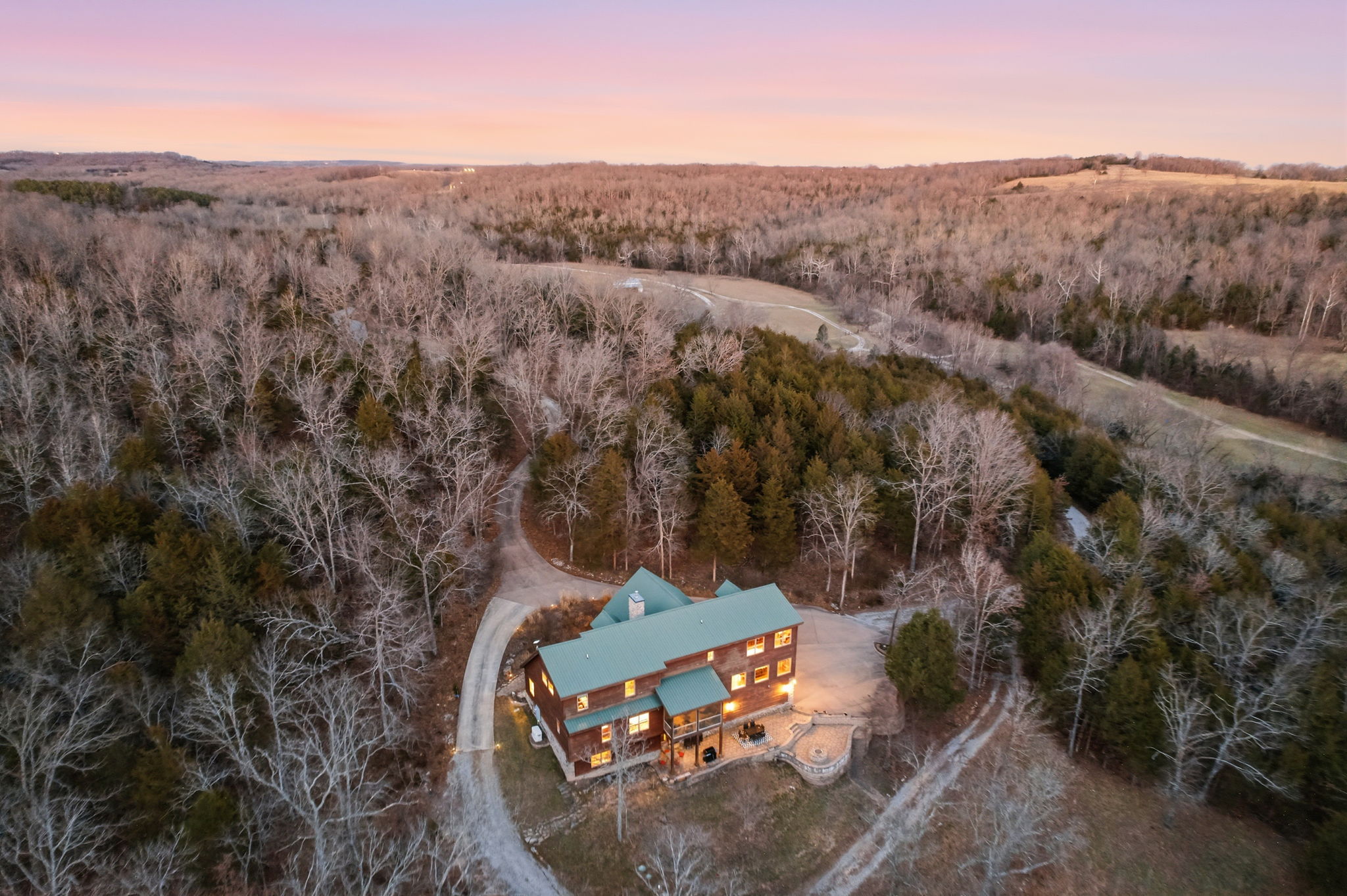 Aerial showing rear patio