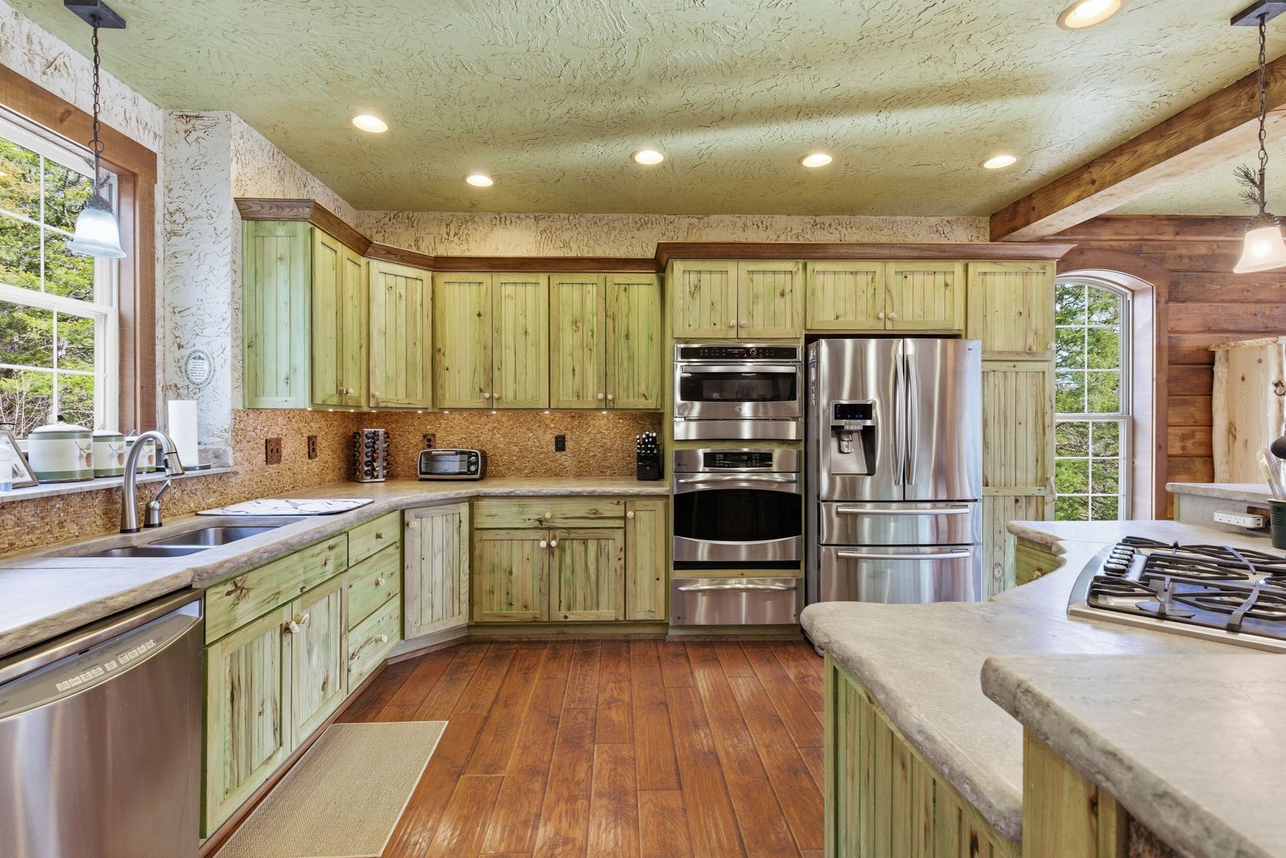 Kitchen with stainless appliances